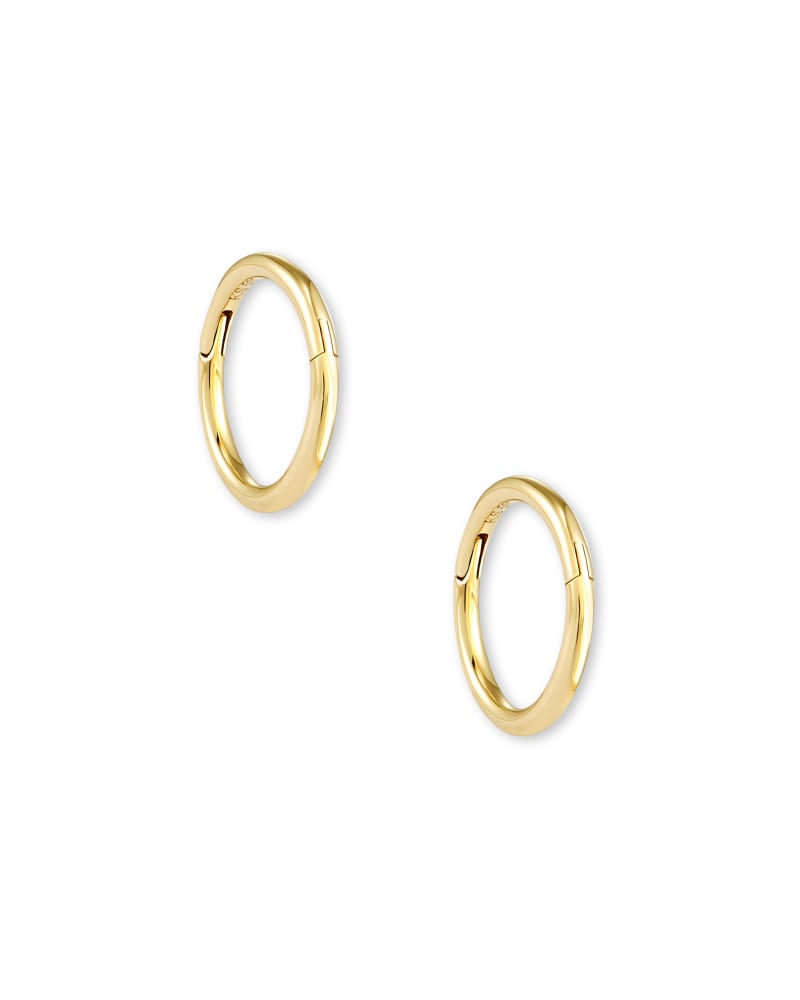 Gina Seamless Huggie Earrings in 14K Yellow Gold image number 0